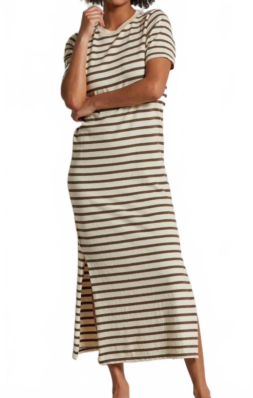 NEW PERFECTWHITETEE lover dress in walnut stripe